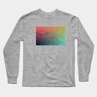 Mosaic Tile Abstract Gradient Artwork Long Sleeve T-Shirt